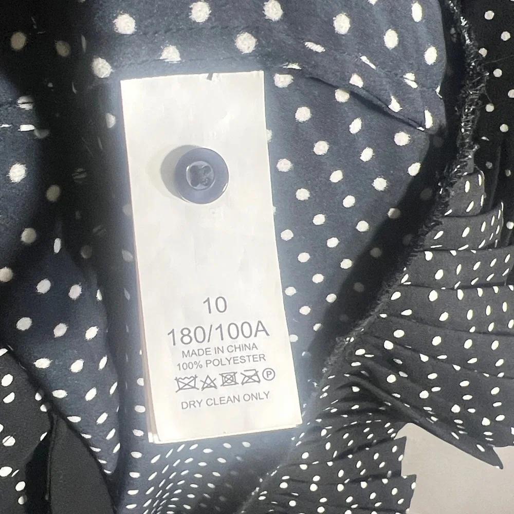 kate spade Black and White Polka Dot Midi Dress
